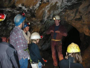 A group in Wood Mine on an Open Day A group in Wood Mine on an Open Day