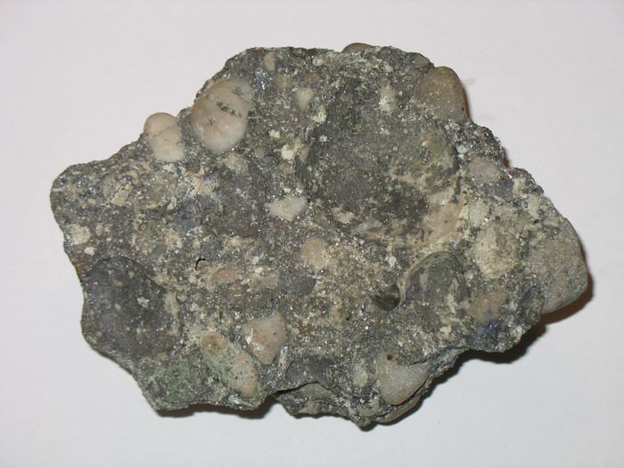 Galena in a piece of conglomerate from Engine Vein Galena in a piece of conglomerate from Engine Vein