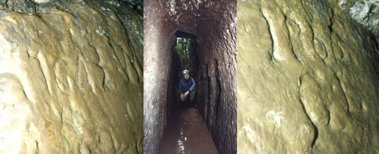 Dates carved iun the wall in Brynlow Mine Dates carved iun the wall in Brynlow Mine