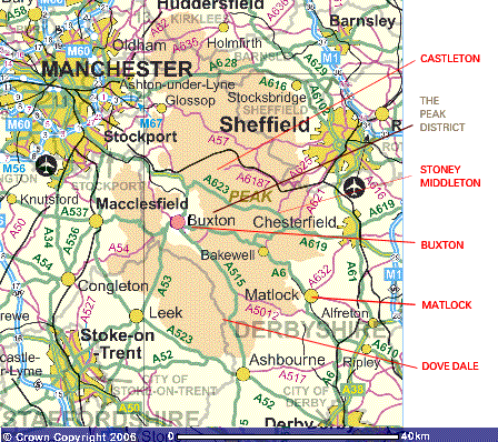 Derbyshire Map Derbyshire Map